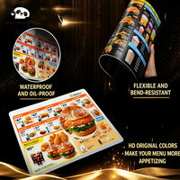 Menús de PVC Resistentes al Agua y a las Manchas para Restaurantes, con Diseño e Impresión Personalizados por el Fabricante