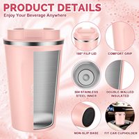 Thermos en acier inoxydable Moioco de 12 oz avec couvercle anti-fuite, idéal pour le café, le thé, les boissons chaudes ou froides et la bière