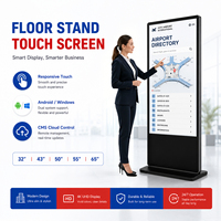 Pantalla de señalización Digital interactiva, tótem de 55 pulgadas, Full HD, 1080P, Monitor LCD, pantalla táctil, para publicidad en quiosco