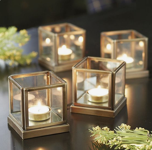 Meilleure vente bougeoir carré en métal et verre bougeoir décoratif pour la célébration du réveillon de Noël à un prix raisonnable - Product Image 3