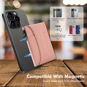 Tarjetero Pop-up de Cuero Saffiano con Bloqueo RFID y Logotipo Personalizado Casekey, Cartera Magnética Delgada y Minimalista con Soporte para Teléfono - Product Image 3