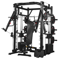 Station d'entraînement complète multifonctionnelle Smith Machine pour la maison avec système de croisement de câbles