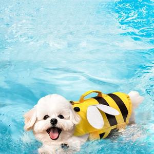 ملابس سباحة صيفية قابلة للتعديل للكلاب ، سترة شخصية بنمط كلاسيكي لحياة الحيوانات الأليفة للكلاب الصغيرة متوسطة الحجم والقطط ، مظهر دمية بيشون لطيف - Product Image 2