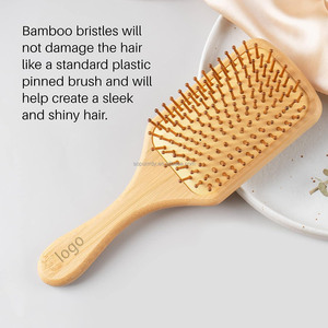Custom Logo Scalp Massage <strong>Brush</strong> Laser Engraving Brand <strong>Self</strong> <strong>Cleaning</strong> Hairbrush Private Label Paddle Wooden Massage <strong>Hair</strong> <strong>Brush</strong> - Product Image 6