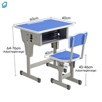 Bureau et chaise d'écolier les plus vendus, ensemble bureau et chaise individuels pour l'école et les établissements de formation