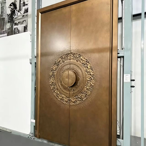 Porte d'entrée de luxe en aluminium à personnalisation avancée, multi-verrous, anti-effraction, sécurisée, anti-balles pour villa extérieure - Product Image 1