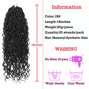 Pelo Afro rizado <span class=keywords><strong>de</strong></span> imitación <span class=keywords><strong>de</strong></span> Río, pelo <span class=keywords><strong>de</strong></span> ganchillo prelooped desordenado, diosa <span class=keywords><strong>de</strong></span> Río, Locs <span class=keywords><strong>de</strong></span> imitación, venta al por mayor - Product Image 2