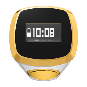 Anneau intelligent R100, montre de santé pour la prière arabe, compteur de points vers la <span class=keywords><strong>Mecque</strong></span>, affichage de l'heure, rappel de prière musulmane, compteur de prière 2024, anneau pour hommes - Product Image 2