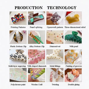 مشبك مسك كبير بسيط ممتاز ، مشبك قرش بظهر زهرة بلوري ، جودة عالية بالجملة - Product Image 5