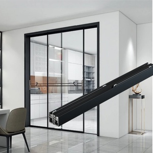 Ouvre-portes automatiques modernes en alliage d'aluminium, silencieux, stables, sécurisés, anti-pincement, à commande informatique, pour garages et hôtels (usage commercial et industriel) - Product Image 1