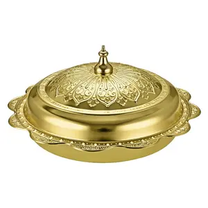 Stainless Steel Wedding Bowls Golden Bowl With lid Golden Pot