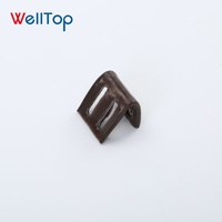 WELLTOP Clips à ressort en zigzag pour canapé, 4 trous, marron, nouveaux accessoires de mobilier, quincaillerie avec couvercle en plastique, matériau métallique, type à ressort à gaz