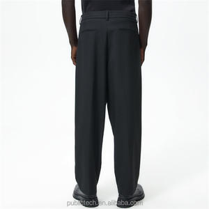 De 67% poliéster 29% viscosa con elástico cintura casual de gran tamaño ancho pantalones para hombres - Product Image 3