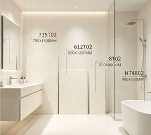 Azulejos de Porcelana de Mármol de Cuerpo Completo con Acabado Aterciopelado Antideslizantes de Guangdong Foshan, 750x1500mm, para Interiores Suaves de <span class=keywords><strong>Restaurantes</strong></span> y Baños - Product Image 4