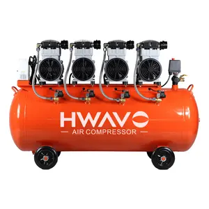 HWAVO Professional 200L Portable Oil Free Air Compressor Car Beauty Use Piston Silent Air Compressor