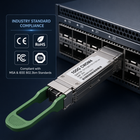 Transceiver Serat Optik Infinols 100G QSFP28 CWDM4 2km SMF Konektor LC untuk Switch Pusat Data
