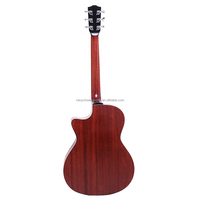 Acoustic Guitar 39 Inch Cutaway Solid Top Engleman Spruce Acoustic Guitar Sapele Back Side High Quality Folk Guitar
