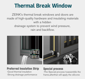 ZEKIN Modern Design Steel High-Rise Thermal Sliding <b>Window</b> 18mm Vacuum Glass Aluminum Alloy Frame for Hotels Living Horizontal - Product Image 3