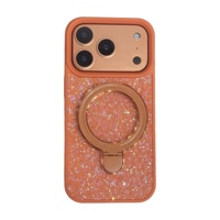 Coque de téléphone de luxe scintillante électroplaquée TPU+PC avec protection d'écran en diamant inclus pour IPHONE17 PROMAX