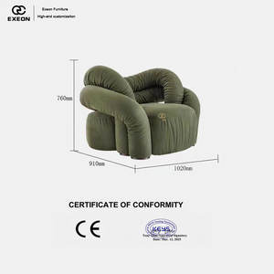 Nouveau design de canapé minimaliste italien classique en tissu, fauteuil inclinable créatif et luxueux pour villa, combinaison de chaises individuelles pour la maison - Product Image 6