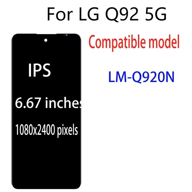 Wholesale AMOLED Mobile Phone LCD for for Q92 5G LM-Q920N Display Touch Screen Digitizer Assembly Replacement 1 Year Warranty