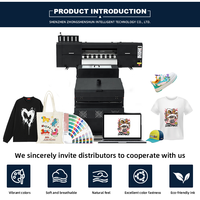 Imprimante jet d'encre DTF automatique personnalisée de 24 pouces, nouvelle machine 60 cm à 4 têtes, largeur d'impression A1, agitateur de poudre inclus, garantie 1 an