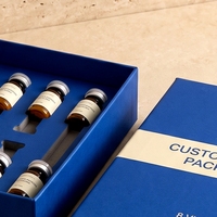 Boîte rigide carrée personnalisée bleu roi avec couvercle pour flacons de peptides Soins personnels