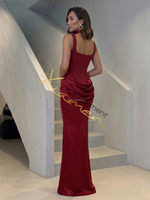 Robe bandage Ocstrade 2026 pour femme, sans manches, col carré, unie, froncée, ornée de perles, élégante, pour l'été et les cocktails