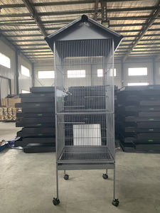 Gros fil métallique noir grande <span class=keywords><strong>cage</strong></span> à oiseaux fil d'acier toit mobile oiseau lapin perroquet repos <span class=keywords><strong>Cage</strong></span> pour la reproduction - Product Image 6