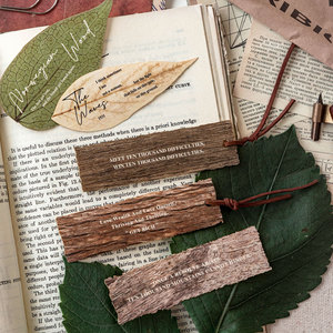 Papier de scrapbooking vintage en forme de feuille naturelle, <span class=keywords><strong>texte</strong></span> anglais cursive rétro, feuilles de plantes séchées découpées, feuilles de notes pour <span class=keywords><strong>collage</strong></span> botanique - Product Image 4