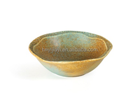 Vaisselle d'hôtel en céramique, décor moucheté, rétro, bol japonais pour ramen, lo mein, nouilles, vert mousse profond, porcelaine