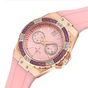 <span class=keywords><strong>Orologio</strong></span> Cronografo Sportivo da <span class=keywords><strong>Donna</strong></span> Blues 36mm in Oro Rosa con Diamanti e Cinturino <span class=keywords><strong>Blu</strong></span> - Product Image 5