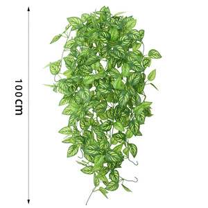 เถาวัลย์ไอวี่สีเขียวประดิษฐ์ Fuyi ขนาด 100-200 ซม. สำหรับตกแต่งผนังภายในอาคาร ของตกแต่งงานแต่งงานทำจากพลาสติก - Product Image 5