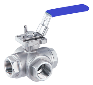 Half Inch Three Way Stainless Steel Ball with PTFE <b>Sealing</b> for High Temperature Industrial Water Applications - Product Image 1