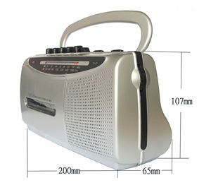 <span class=keywords><strong>Enregistreur</strong></span> de cassettes automatique AM/FM Radio Magnétophone avec haut-parleur Enregistrement de la voix depuis le micro et la radio intégrés sur la bande - Product Image 2