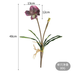 ดอกกล้วยไม้ประดิษฐ์สัมผัสเหมือนจริง รุ่น Goddess Slippers ดอกไม้จำลอง 2 หัว ปาฟิโอเปดิลัม - Product Image 4