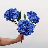 Grande Hortensia Artificielle Hydratée, Fleur d'Hortensia Unique, pour la Décoration de Salles d'Exposition et d'Hôtels, Célébrations Festives