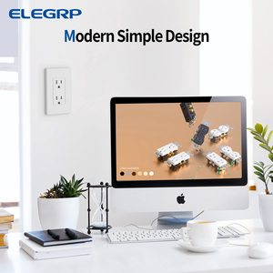 ELEGRP Confezione da 10 Prese Elettriche <span class=keywords><strong>a</strong></span> <span class=keywords><strong>Muro</strong></span> Certificate UL, Prese Decorative NEMA 5-15R con Autoconnettore <span class=keywords><strong>a</strong></span> Terra - Product Image 3