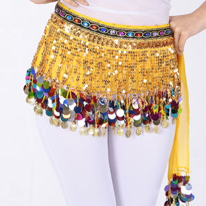 नई डिजाइन लोकप्रिय सेक्सी सेक्विन Tassels बोहेमिया हिप दुपट्टा पेट नृत्य पोशाक के लिए प्रदर्शन - Product Image 4