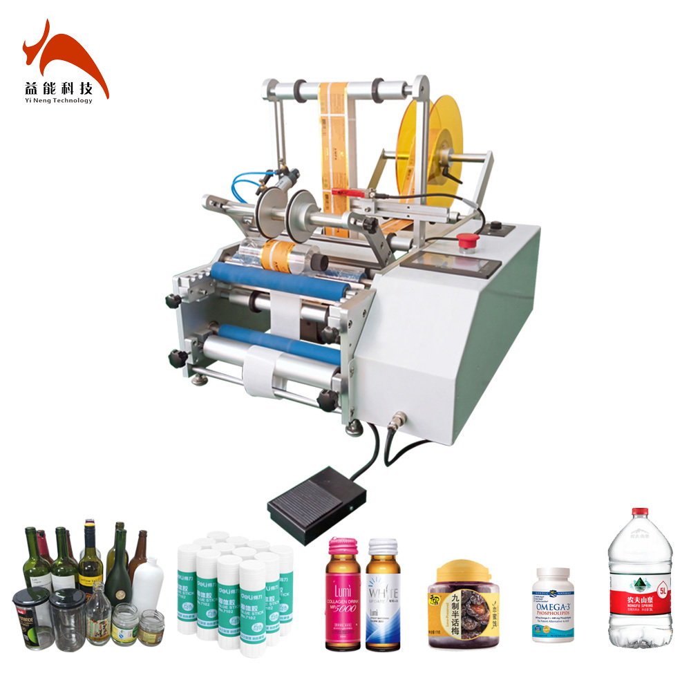 YN201A PLC-controlled Motorized Automatic Electric Pneumatic Driven High-Accuracy Bottle Labeling Machine 220V For Mineral Water