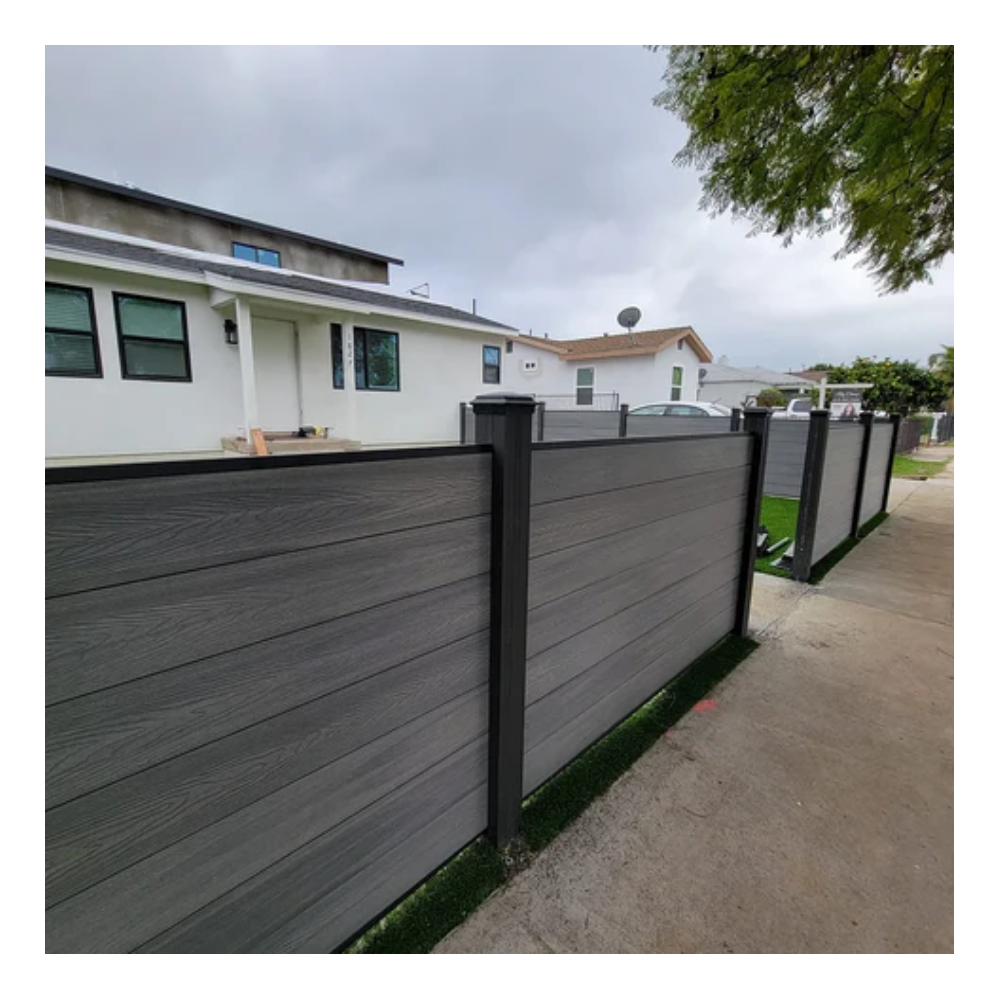 New Modern Composite Garden Fence Decorative Privacy WPC Fence Panels for Outdoor Swimming Pool Garden Yard Home