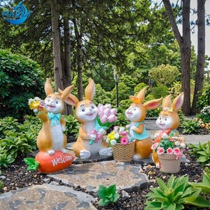 ประติมากรรมเห็ดและกระต่ายแสนน่ารัก - ของตกแต่งสวนเทพนิยายจากไฟเบอร์กลาสสำหรับสวนสาธารณะและสนามเด็กเล่น - Product Image 5