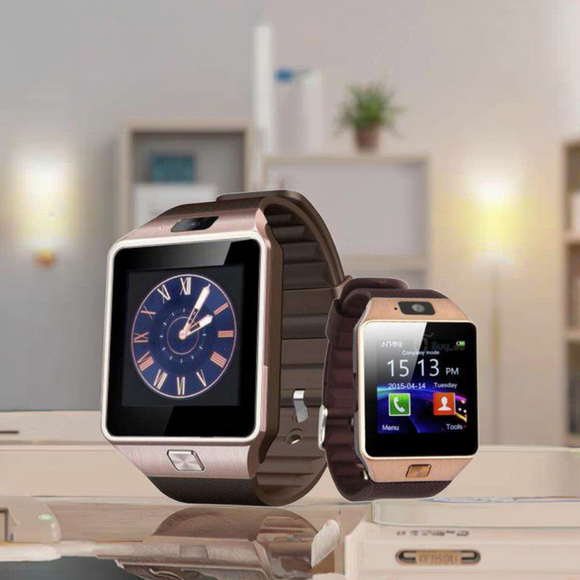 DZ09 Men's Blue IP67 Waterproof Smart Watch with GPS TF Sim Card Fitness Tracker 4G 5G Compass for Sports