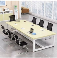 Tables de conférence en forme de I Mobilier de bureau Bureau multifonctionnel Salle de réunion Mobilier de bureau de luxe Table de salle de réunion