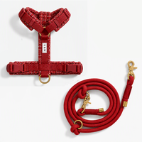 Harnais pour chien en tweed personnalisé en forme de Y avec laisse mains libres, ensemble de promenade réglable pour distributeurs, détaillants, fournisseurs OEM ODM