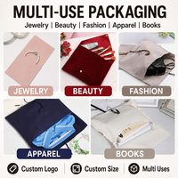 Sac à poussière en velours avec rabat et cordon de serrage, personnalisable OEM/ODM avec logo, imprimé sérigraphié pour emballage de vêtements, bijoux et cadeaux, différentes tailles