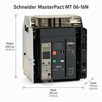Sectionneur-Interrupteur MasterPact MT06-16N 630A-1600A ACB pour Distribution d'Énergie, Fixe/Extractible pour Distribution d'Énergie Basse Tension