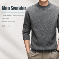 Pull en cachemire 100% pour homme, de haute qualité, à prix bas, vente en gros, style designer, col rond, pour l'automne