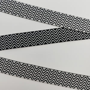 Custom Nylon <b>Elastic</b> Webbing Tape 25mm Stripe Jacquard Woven Soft Nylon Waistband Printed Accessory Wholesale Price for Garment - Product Image 4