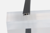 Éclairage de meuble en profilé aluminium pour salle de bain, pour bord arrière d'étagère de 18 mm, avec espace de 6 mm, boîtier de rétroéclairage LED double face à clipser YB1036-31
